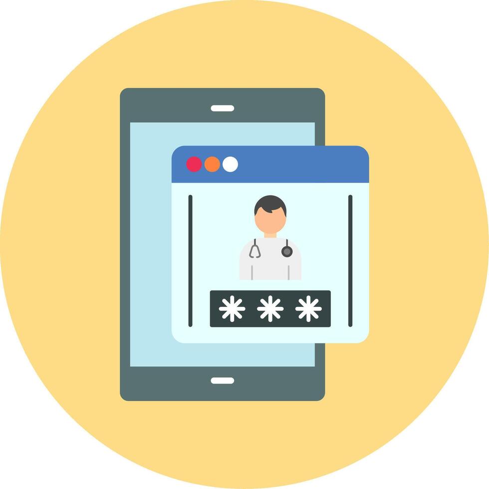 Booking App Flat Circle Icon vector