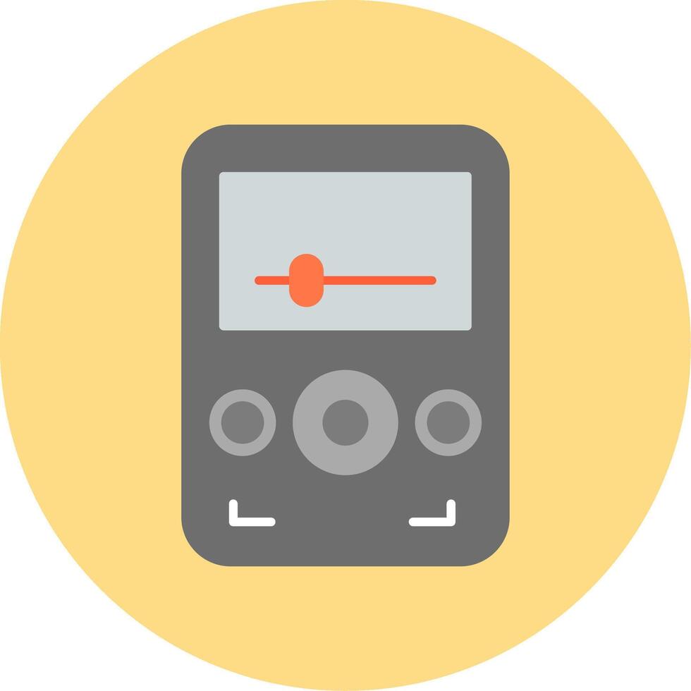 Audio Player Flat Circle Icon vector