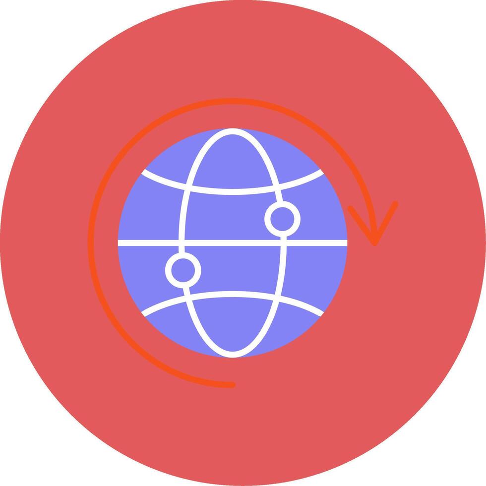 Internet Flat Circle Icon vector