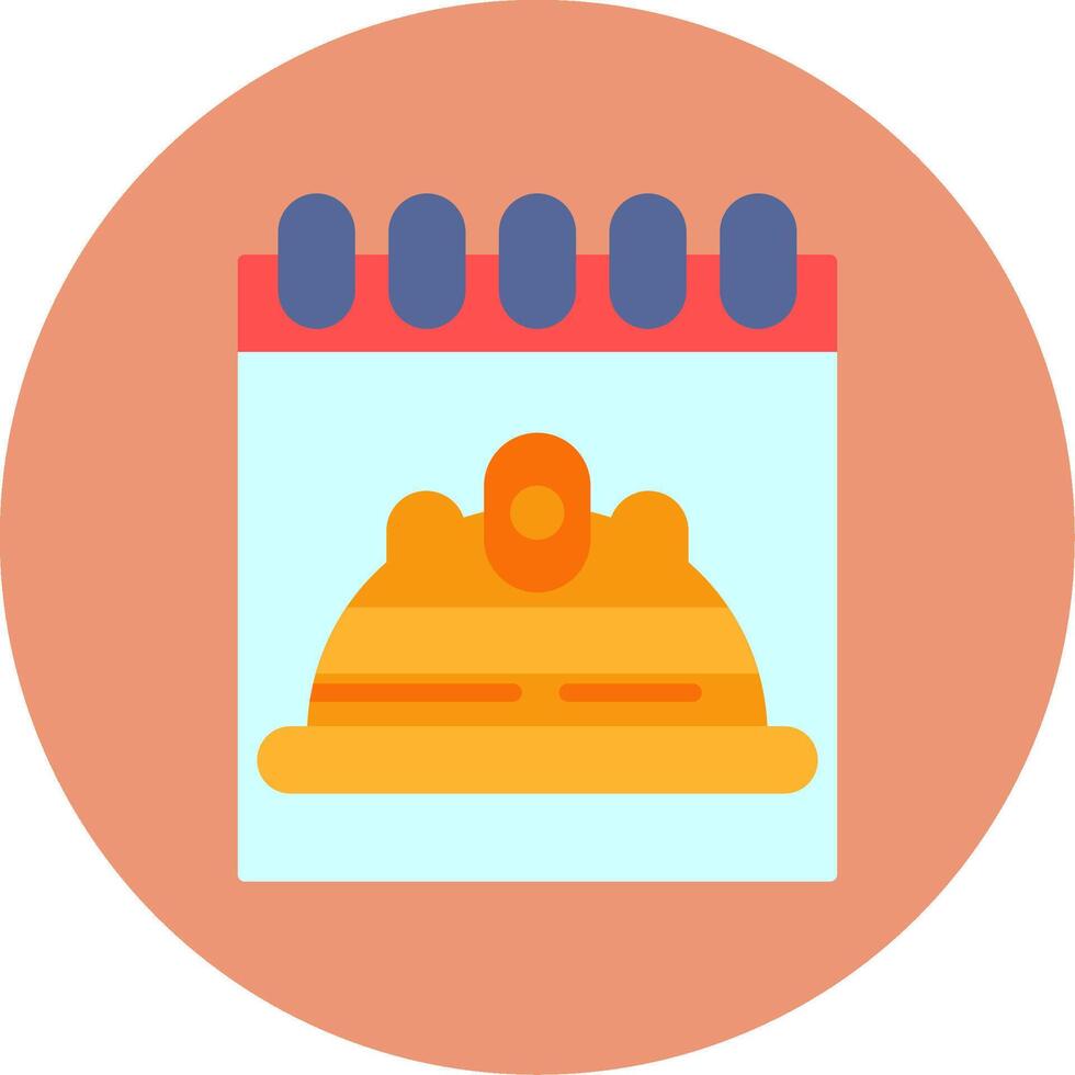 Labour Day Flat Circle Icon vector