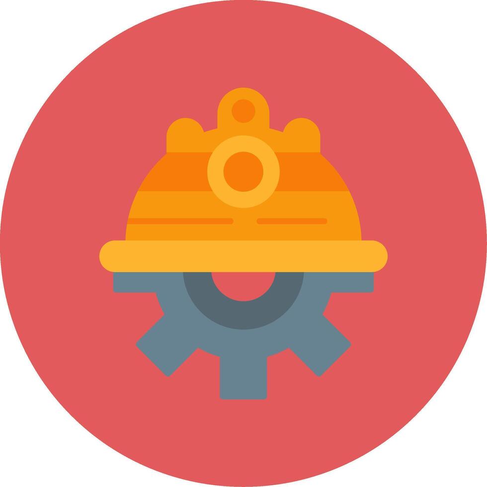 Engineer Flat Circle Icon vector