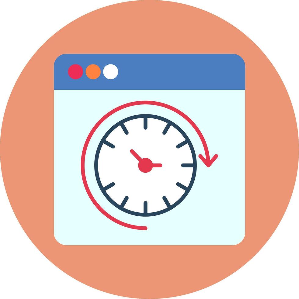 Routine Flat Circle Icon vector