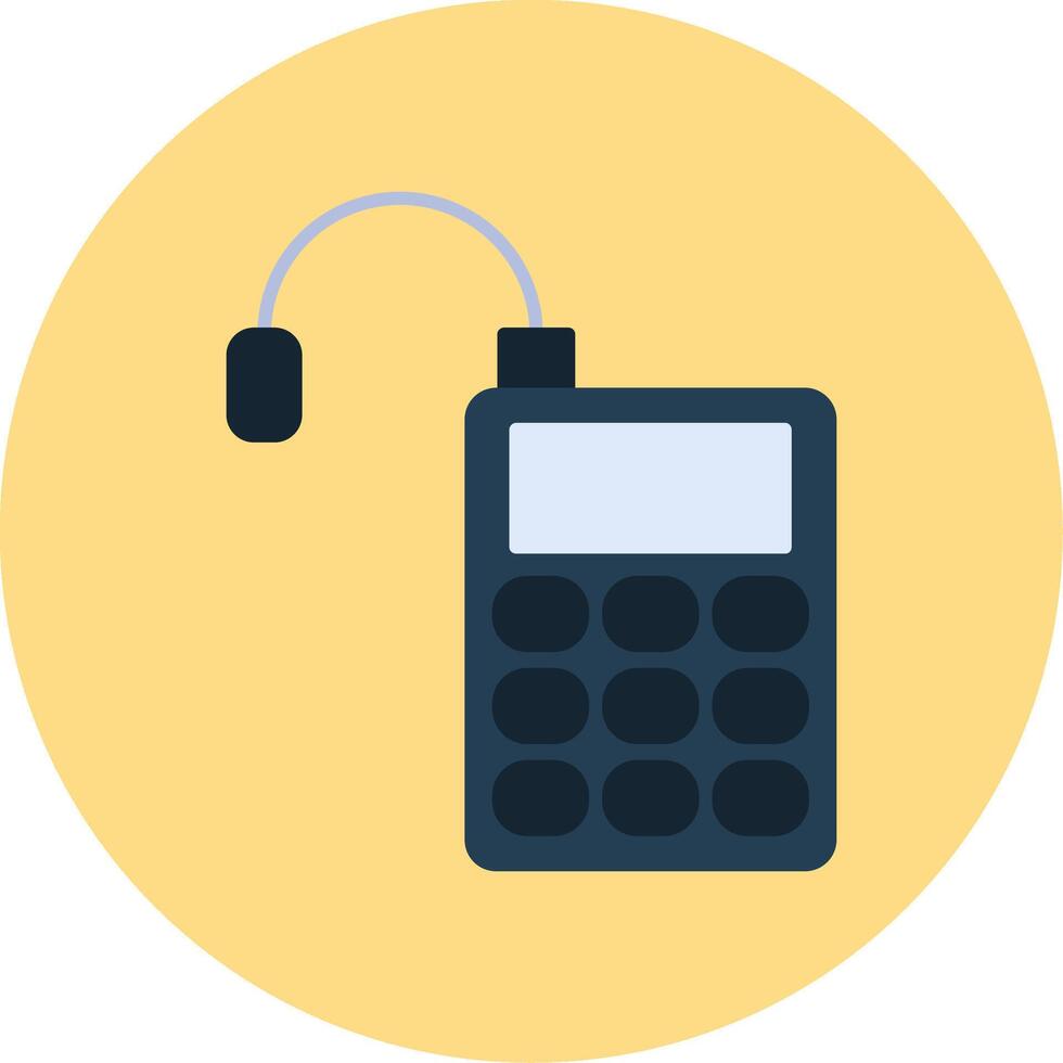 Microphone Flat Circle Icon vector