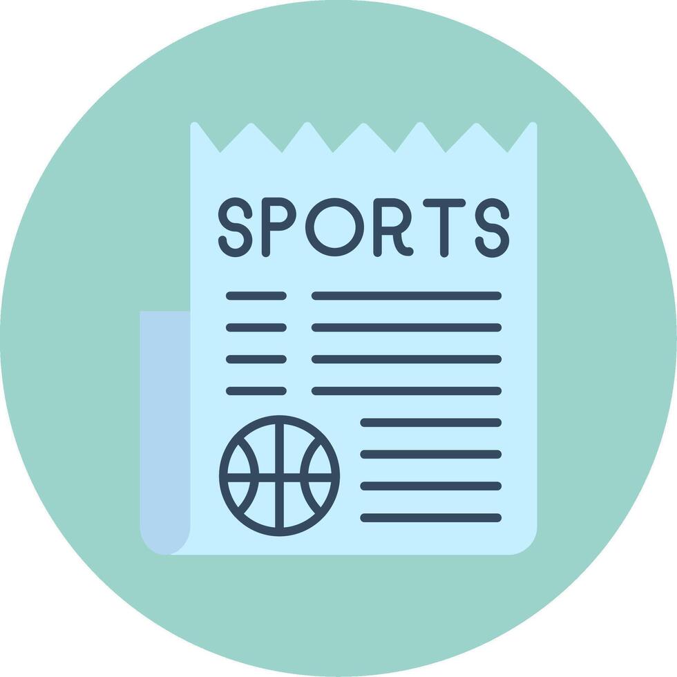 Deportes Noticias plano circulo icono vector