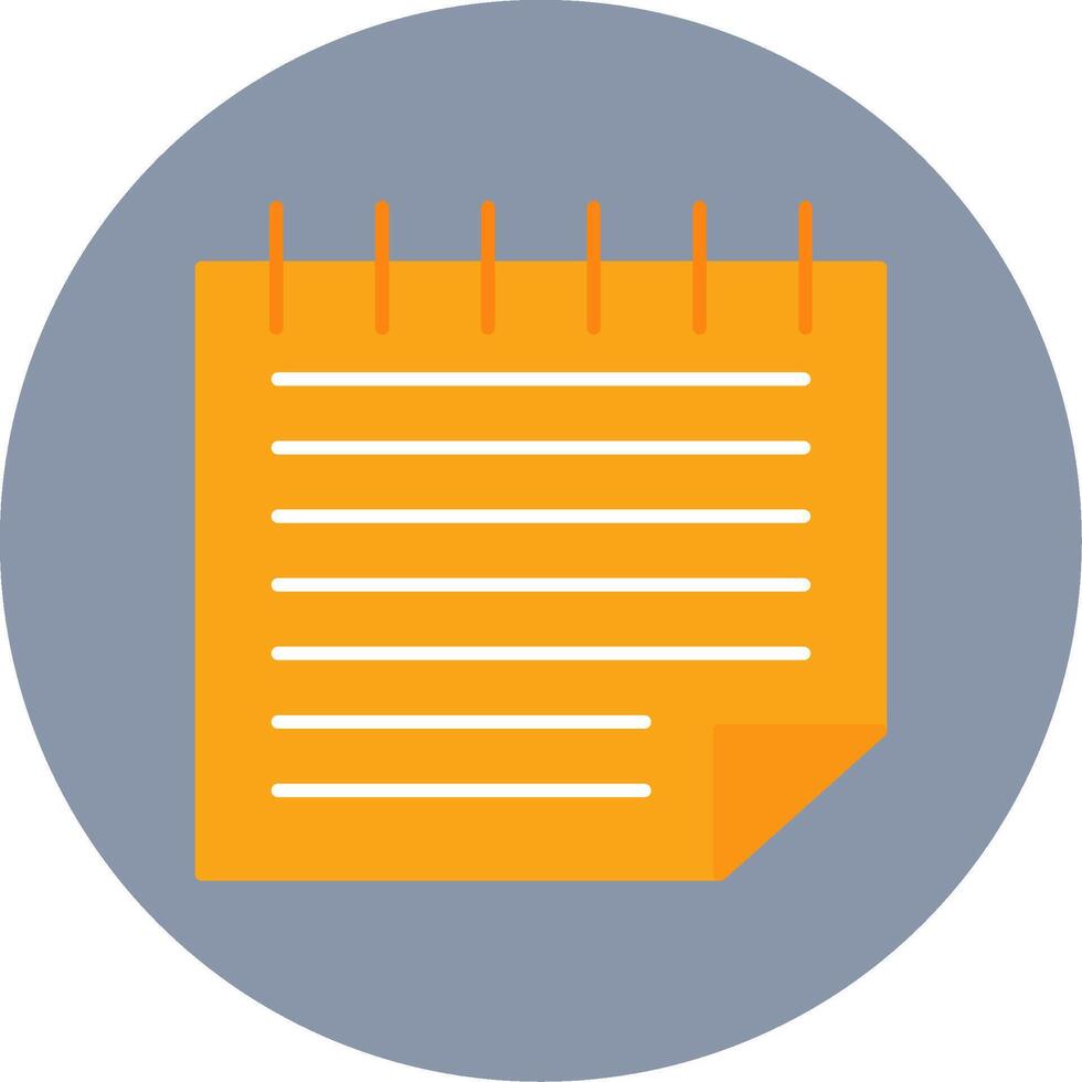 Notes Flat Circle Icon vector