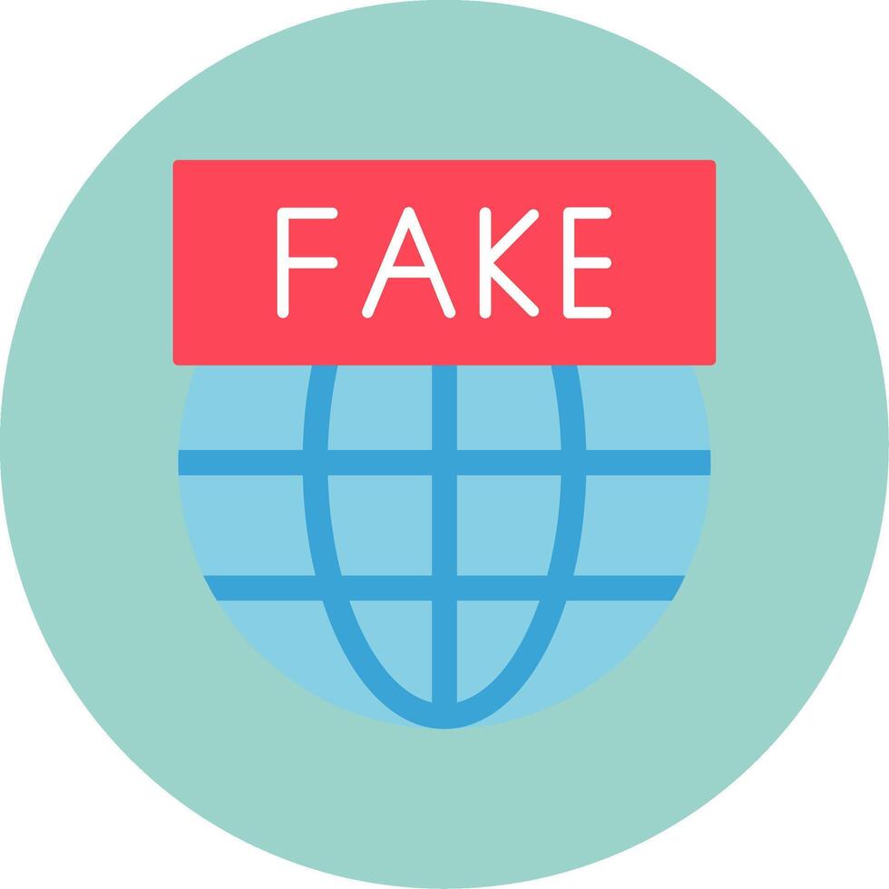 Fake News Flat Circle Icon vector