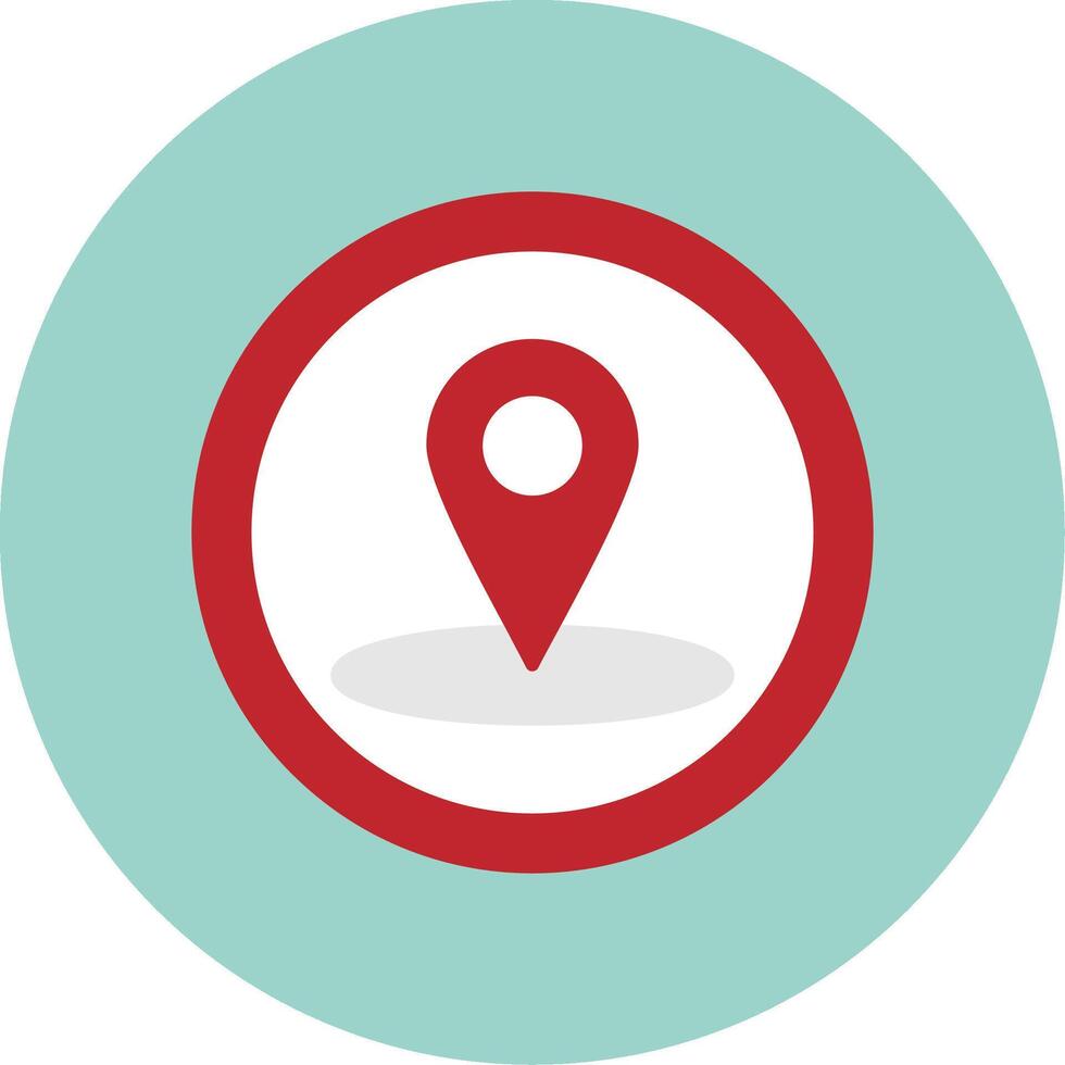 Location Flat Circle Icon vector