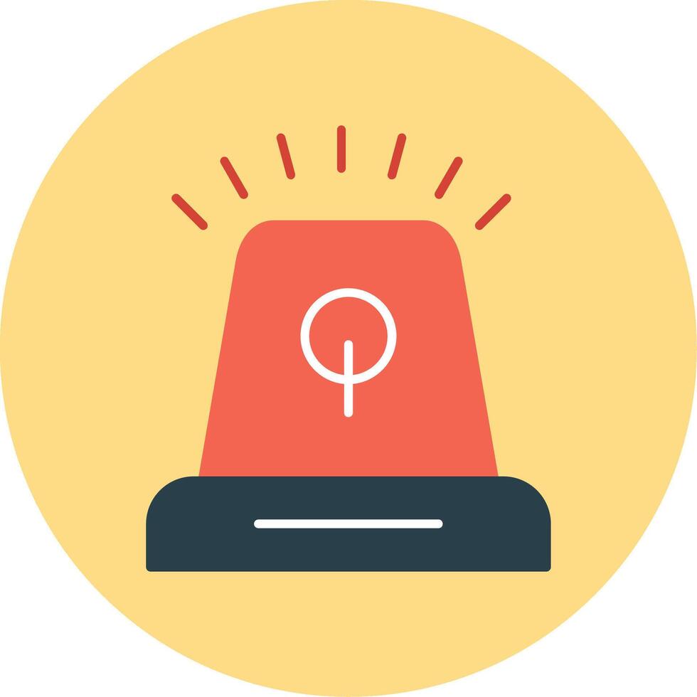 Siren Flat Circle Icon vector