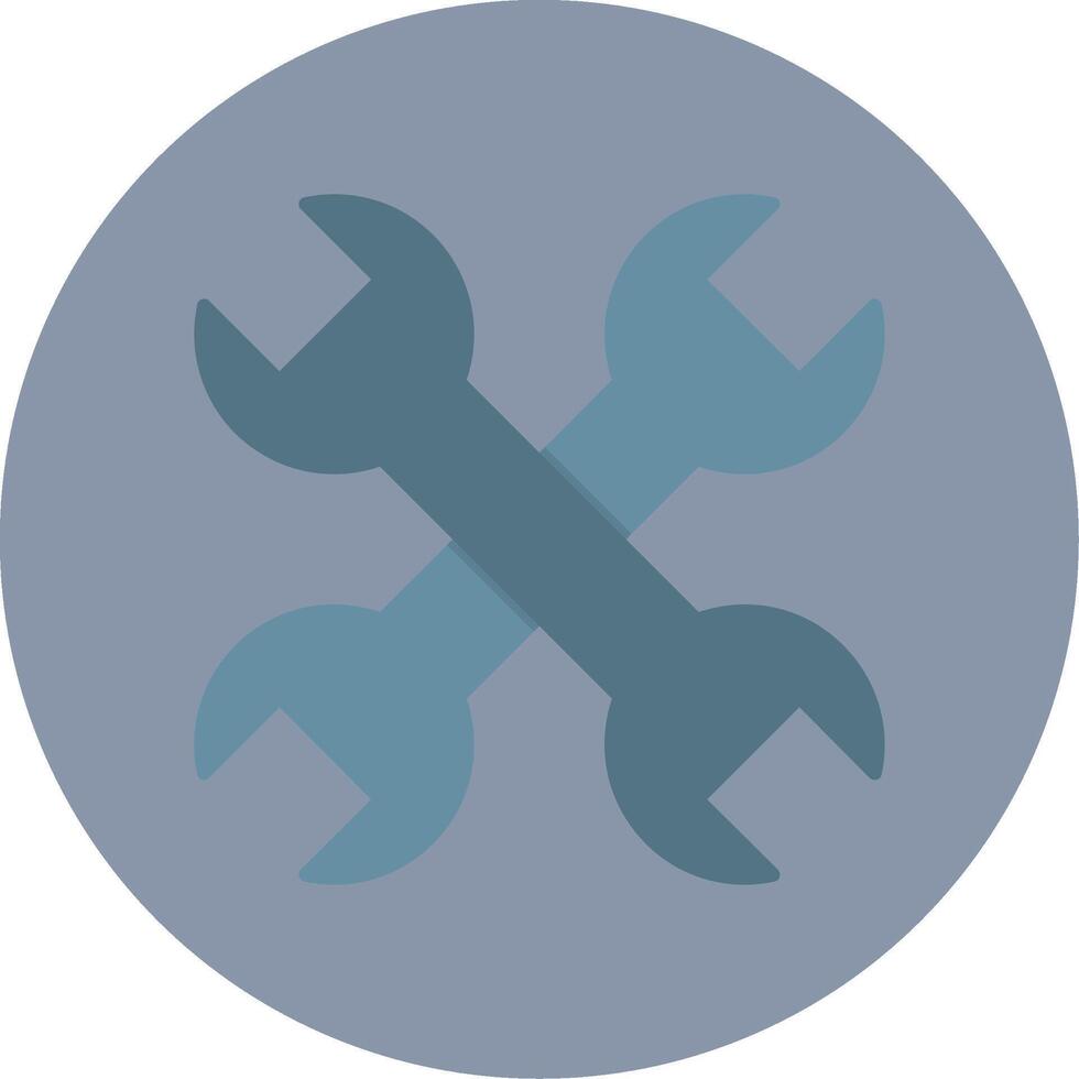 Wrench Flat Circle Icon vector