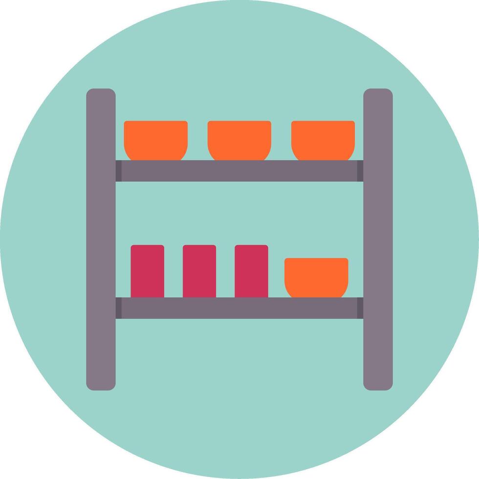 Rack Flat Circle Icon vector