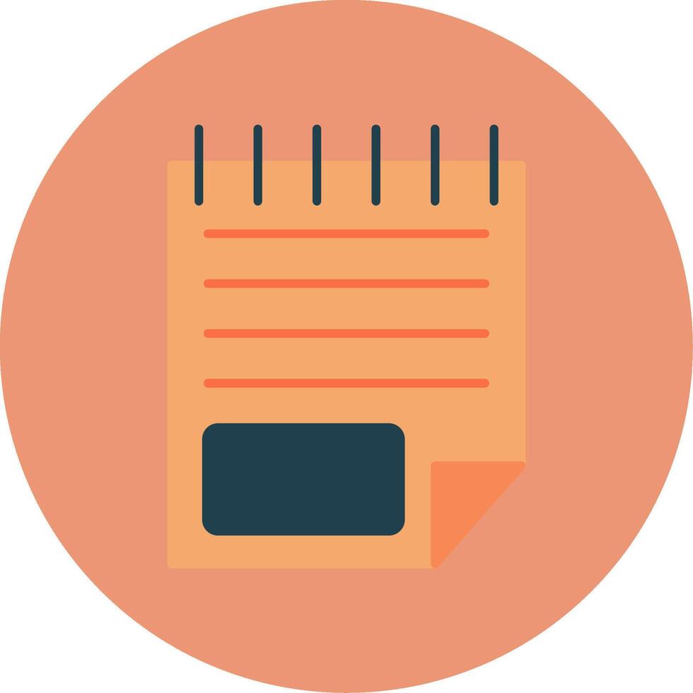 Note Flat Circle Icon vector