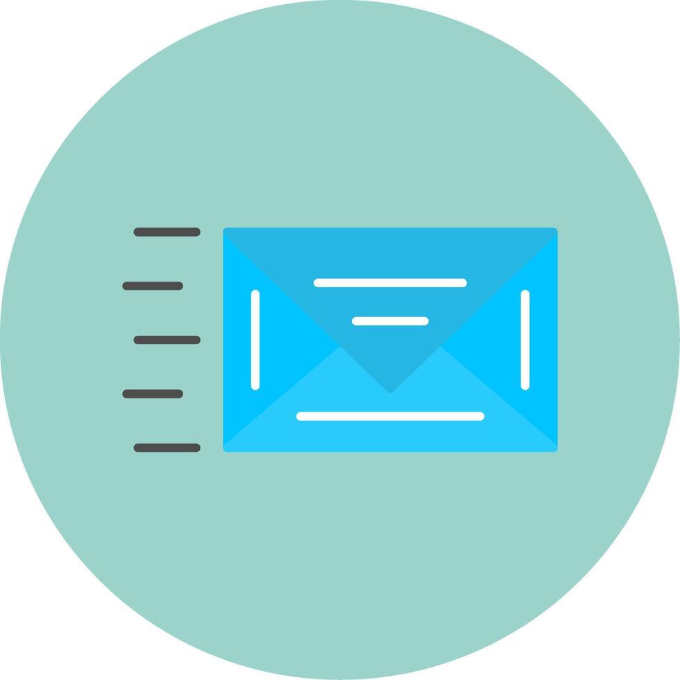 Mail Flat Circle Icon vector