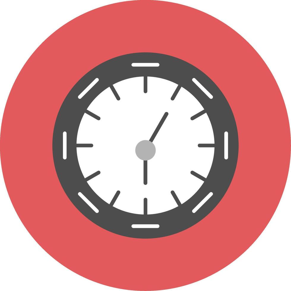 Wall Clock Flat Circle Icon vector