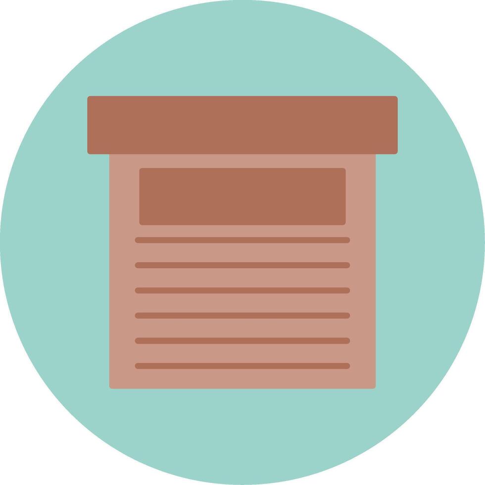 Storage Box Flat Circle Icon vector
