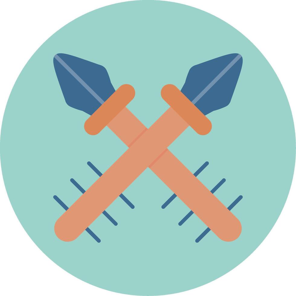 Harpoon Flat Circle Icon vector