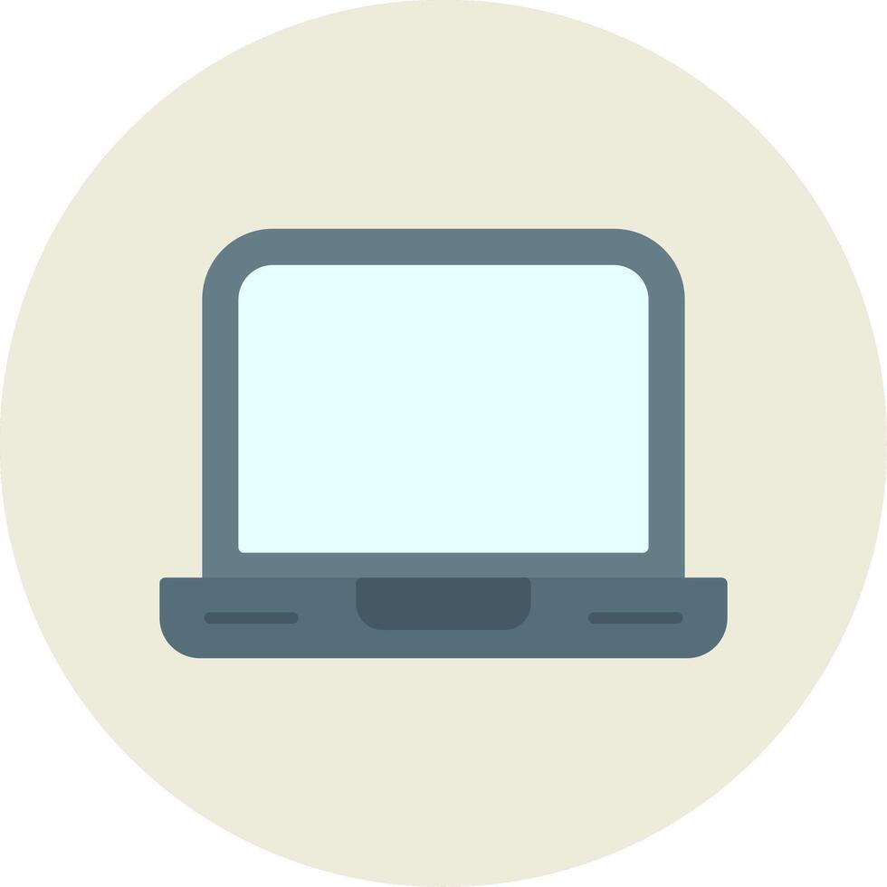 Laptop Flat Circle Icon vector