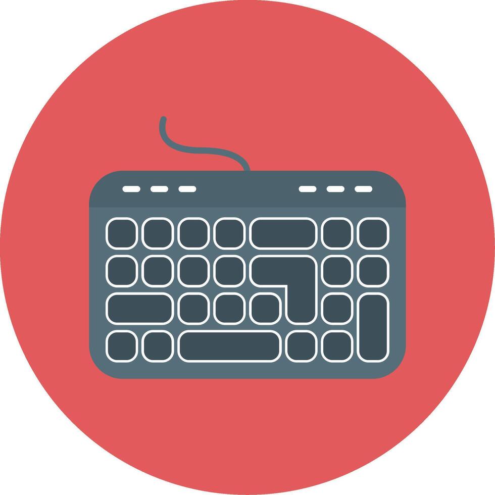Keyboard Flat Circle Icon vector