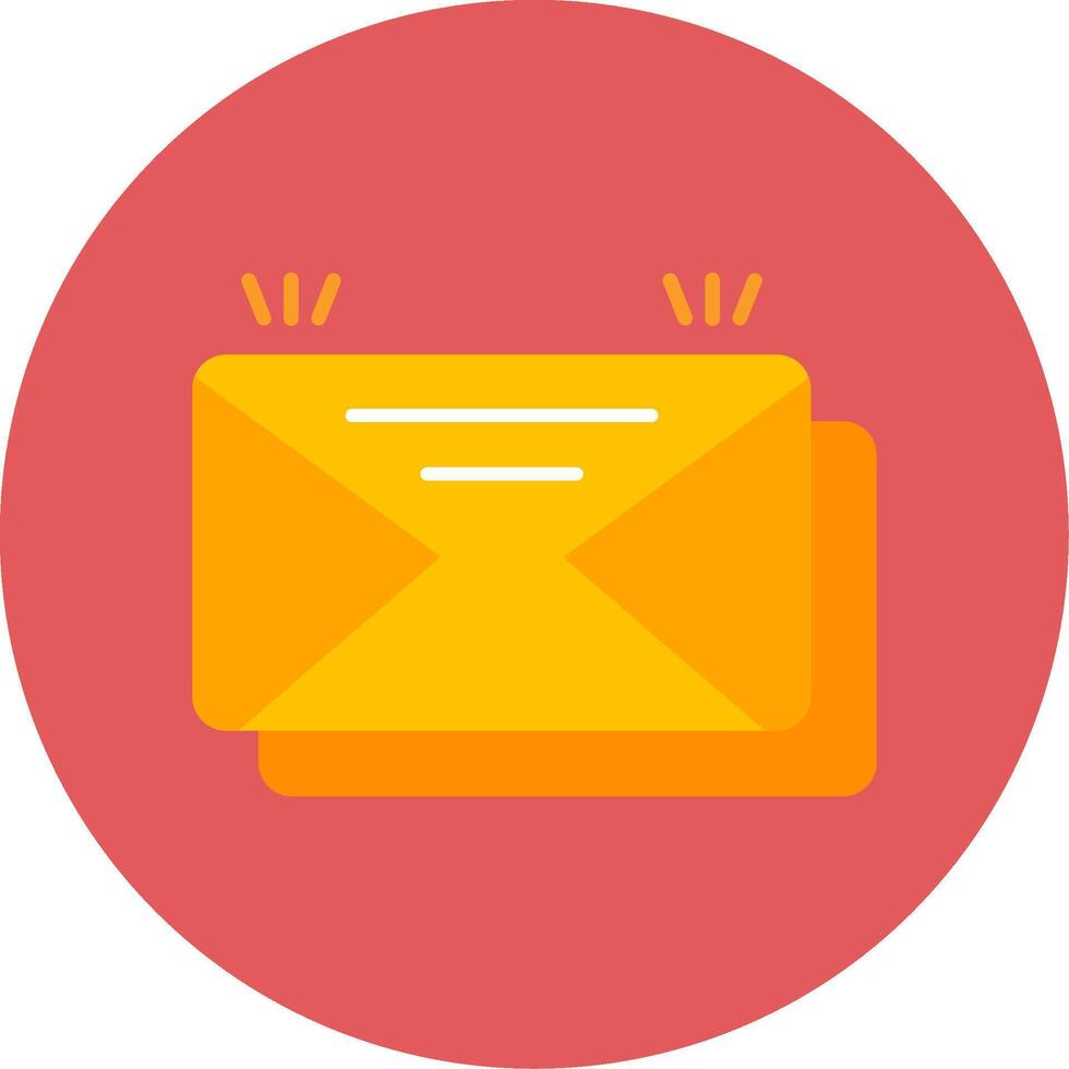 Mail Flat Circle Icon vector
