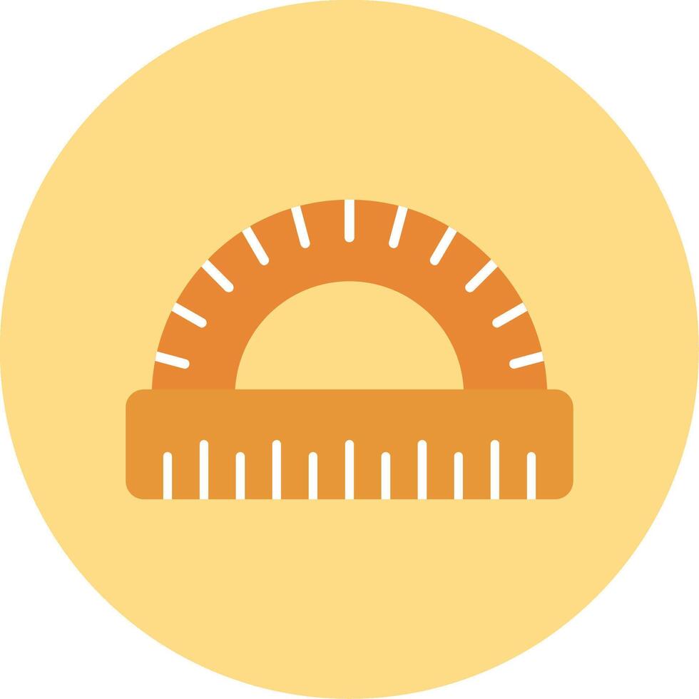 Protractor Flat Circle Icon vector
