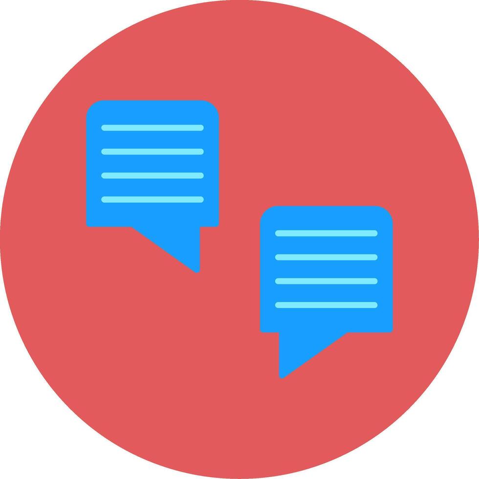 Chat Flat Circle Icon vector