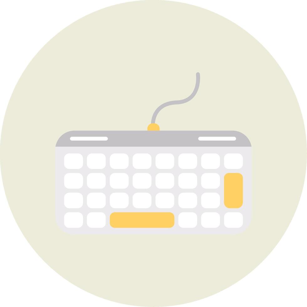 Keyboard Flat Circle Icon vector