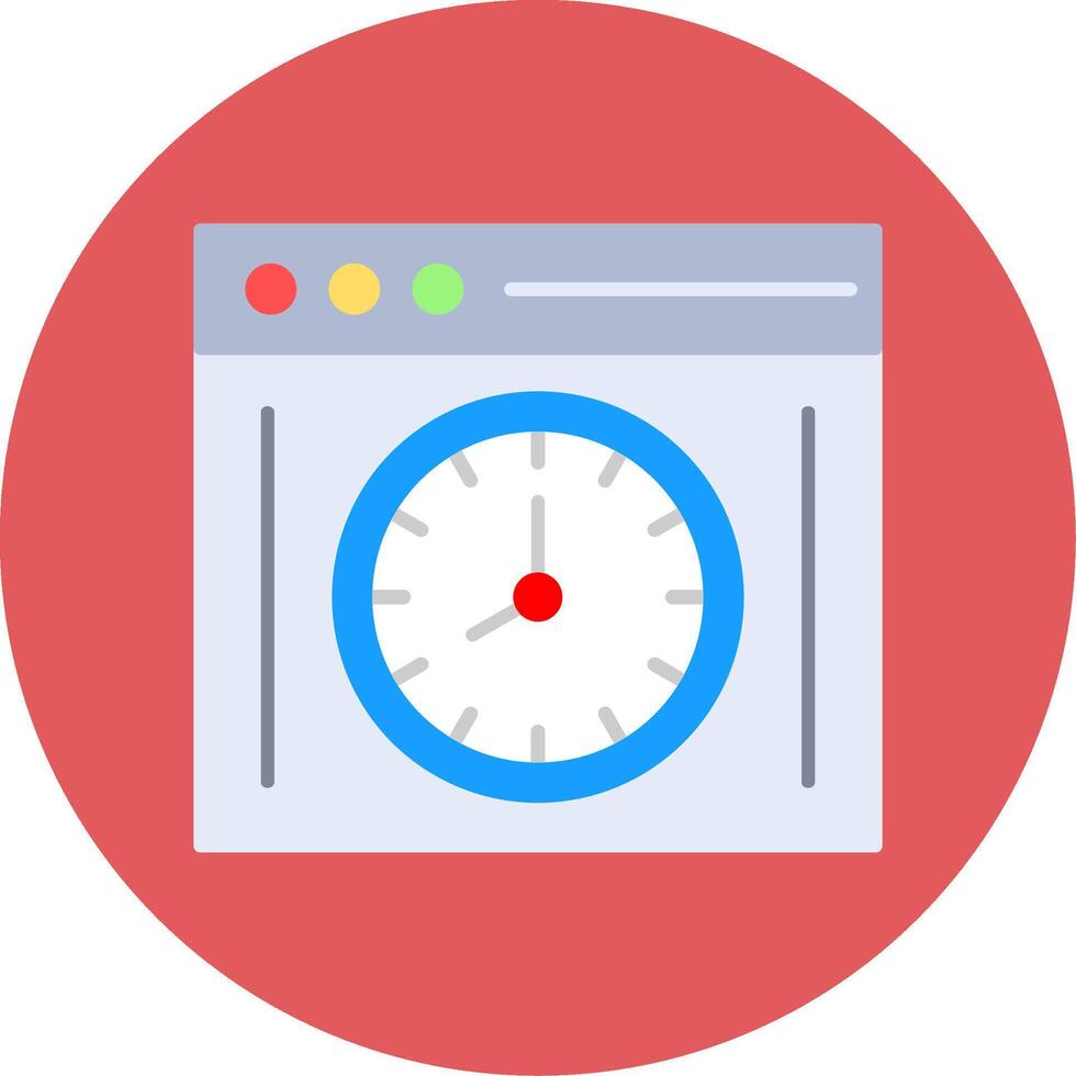 Time Maintenance Flat Circle Icon vector