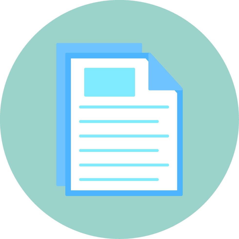 Document Flat Circle Icon vector