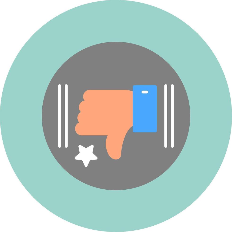 Dislike Flat Circle Icon vector