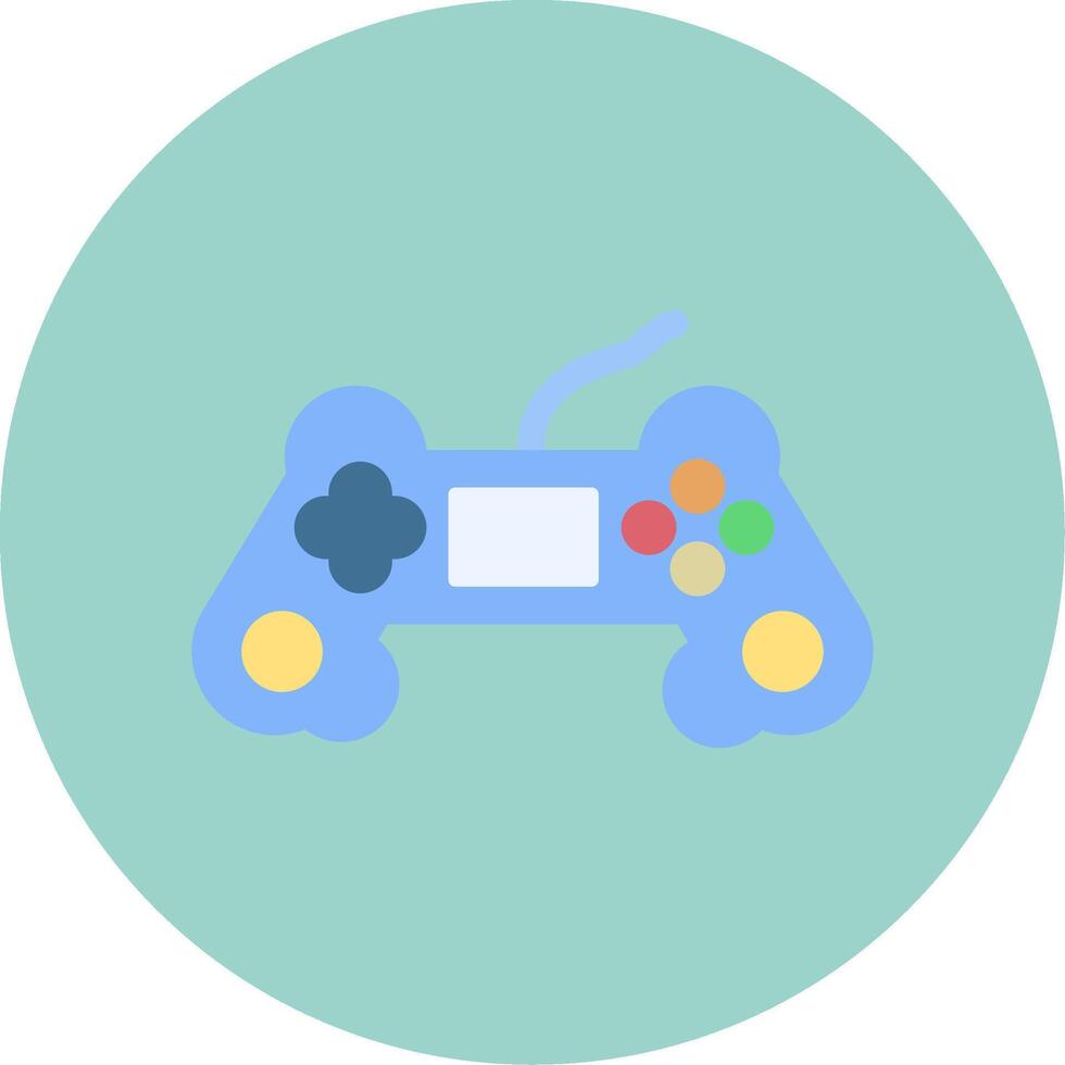 Game Controller Flat Circle Icon vector