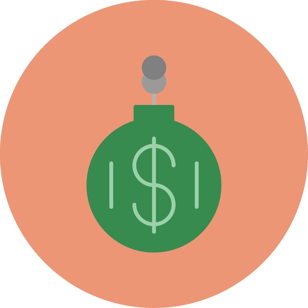 Debt Flat Circle Icon vector