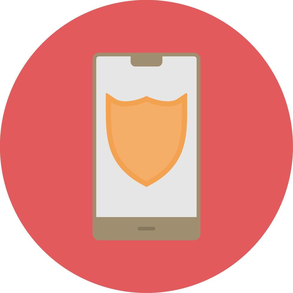 Shield Flat Circle Icon vector