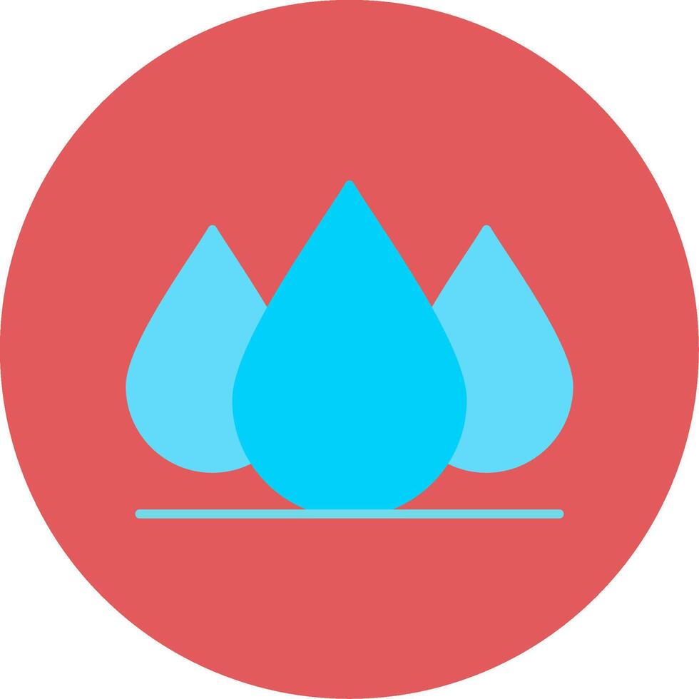 Water Drop Flat Circle Icon vector