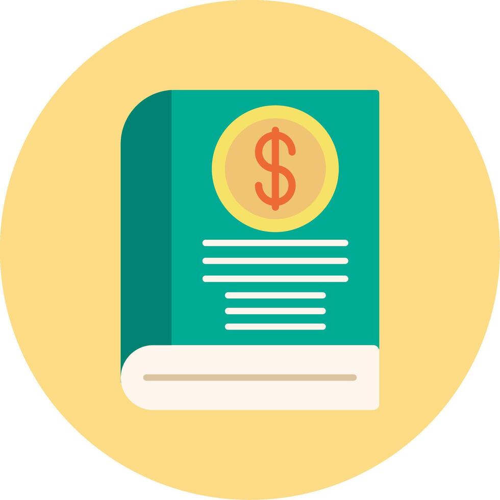 Book Flat Circle Icon vector