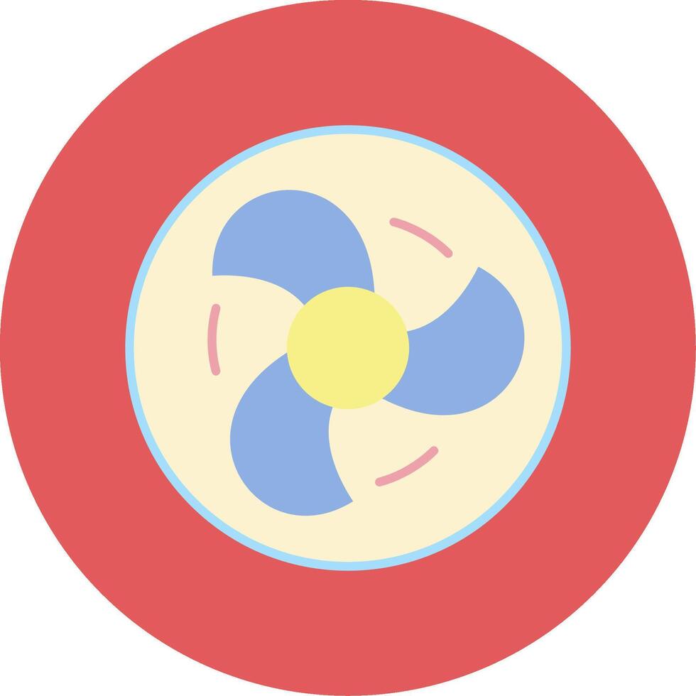 Fan Flat Circle Icon vector
