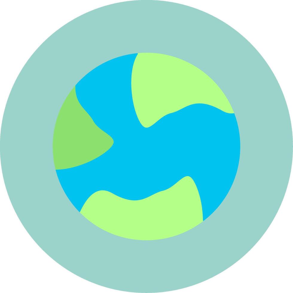 Earth Flat Circle Icon vector