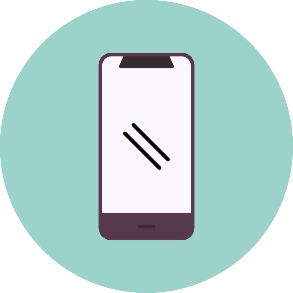 Smartphone Flat Circle Icon vector