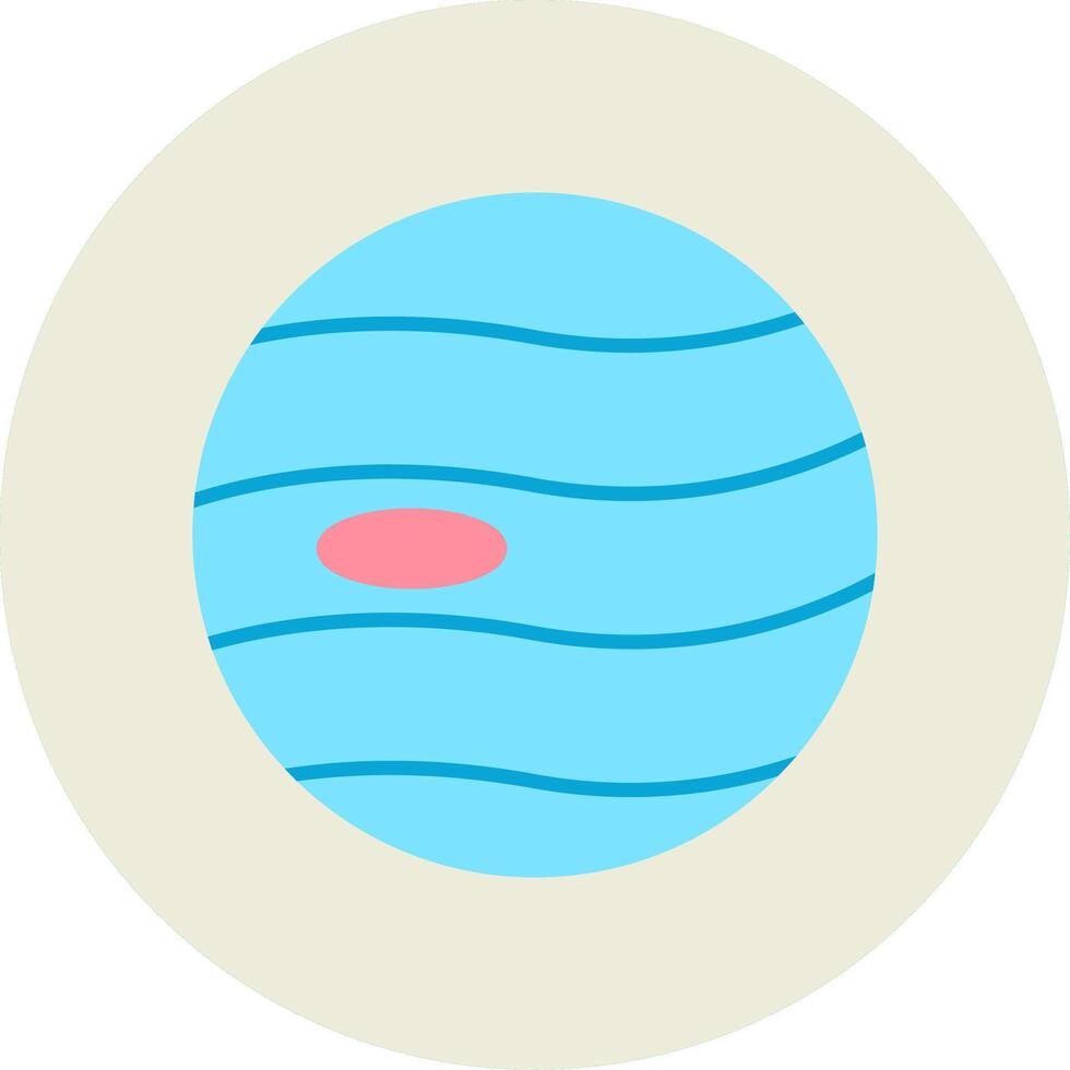planeta plano circulo icono vector