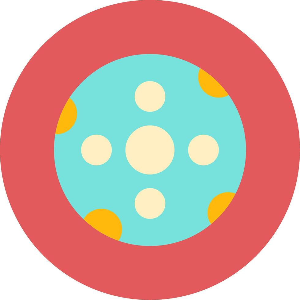 Big Moon Flat Circle Icon vector