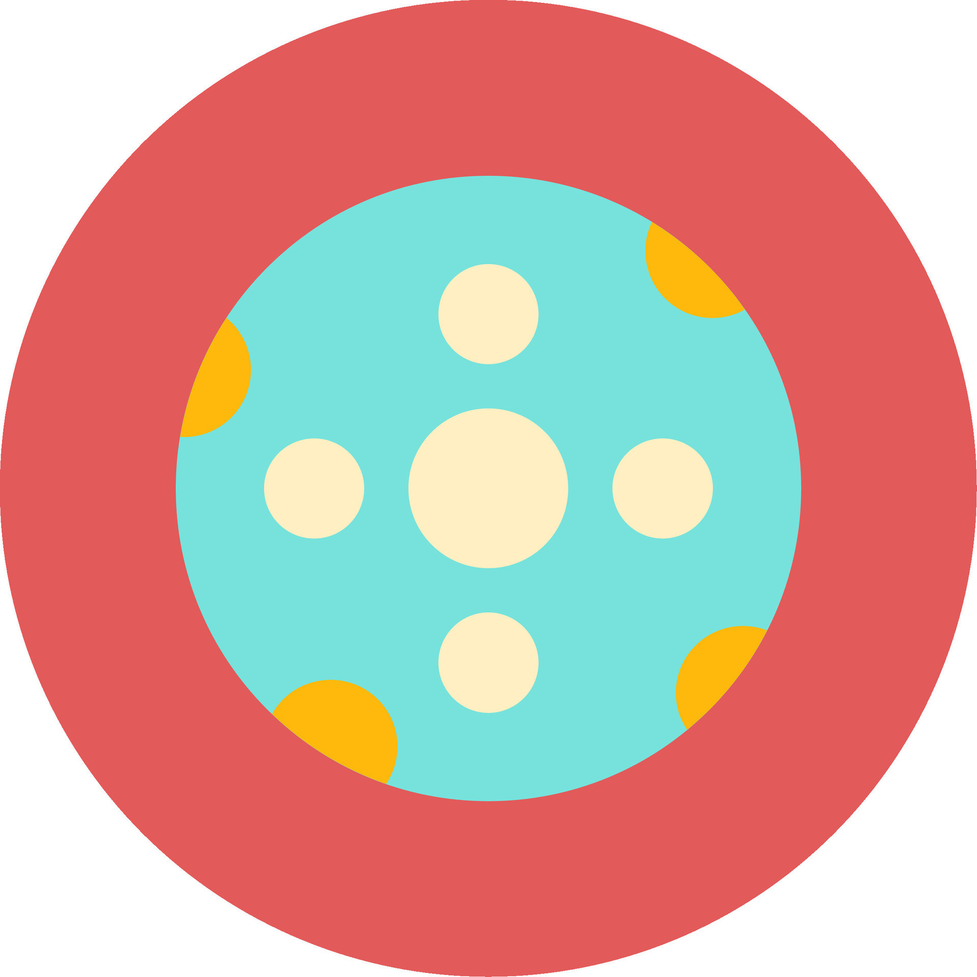 Big Moon Flat Circle Icon 37442572 Vector Art at Vecteezy