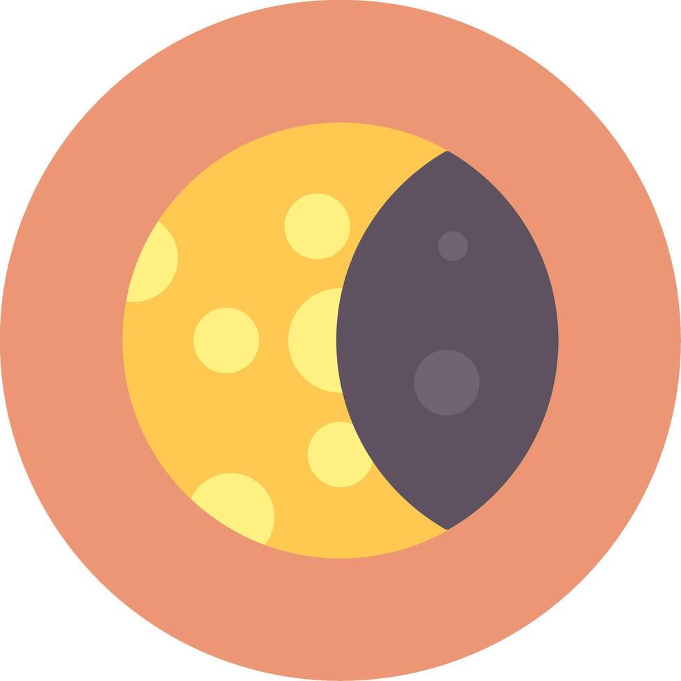Moon Phase Flat Circle Icon vector