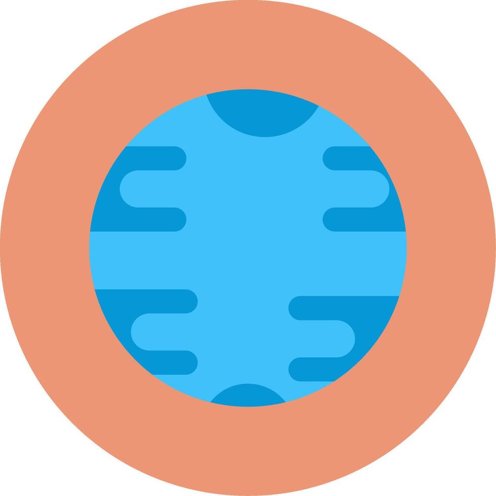 Uranus Flat Circle Icon vector