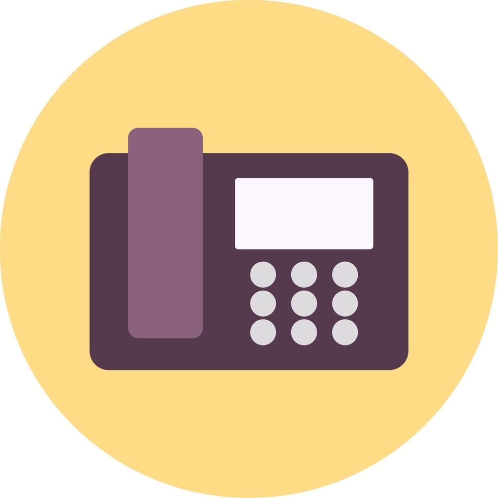 Telephone Flat Circle Icon vector