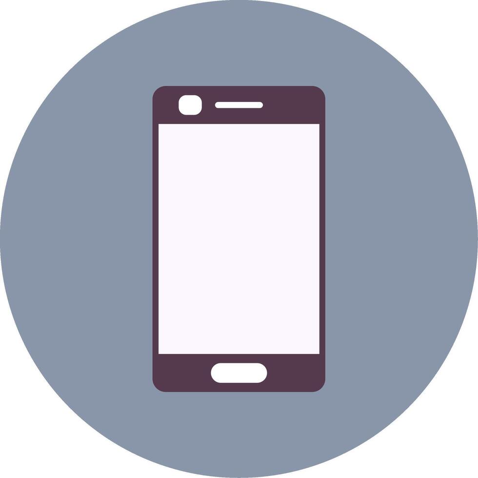 Mobile phone Flat Circle Icon vector