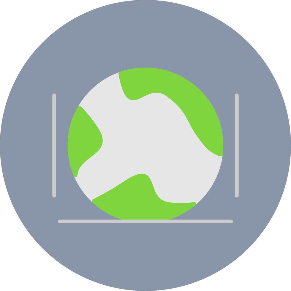 Global Flat Circle Icon vector