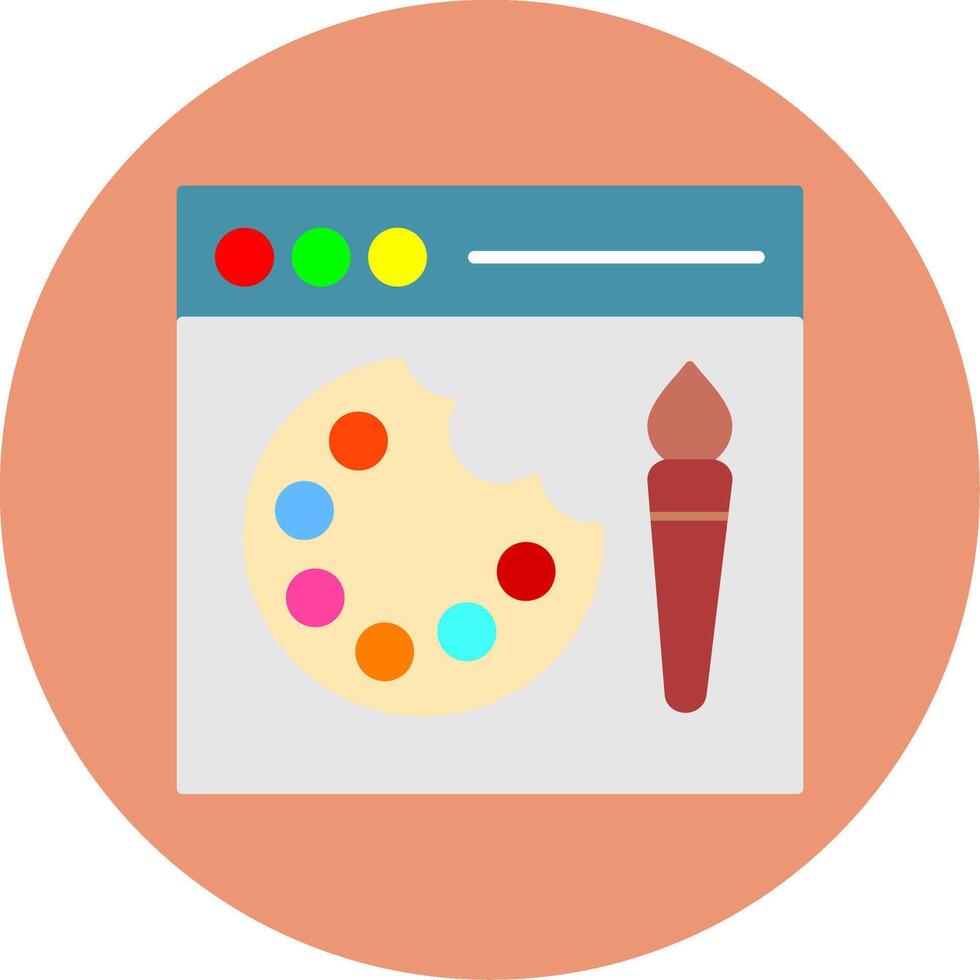 Paint Flat Circle Icon vector