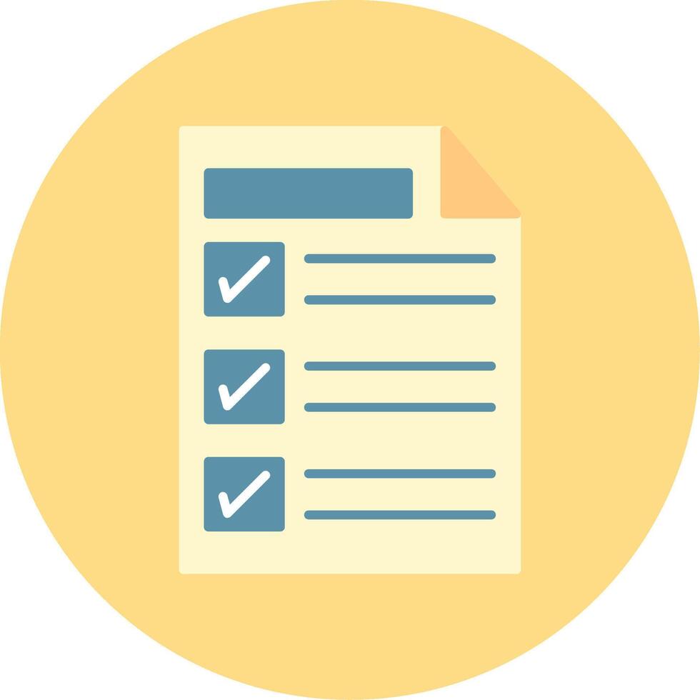 Checklist Flat Circle Icon vector