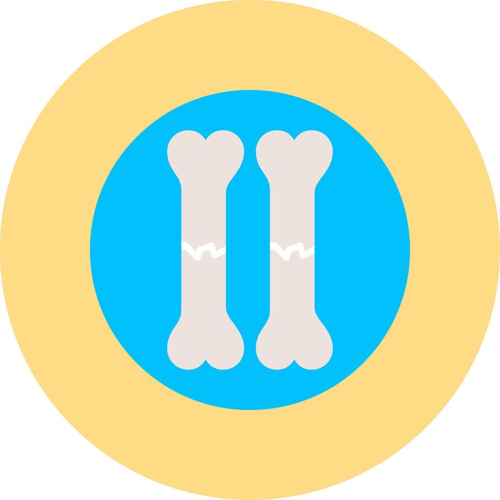 Bone Flat Circle Icon vector