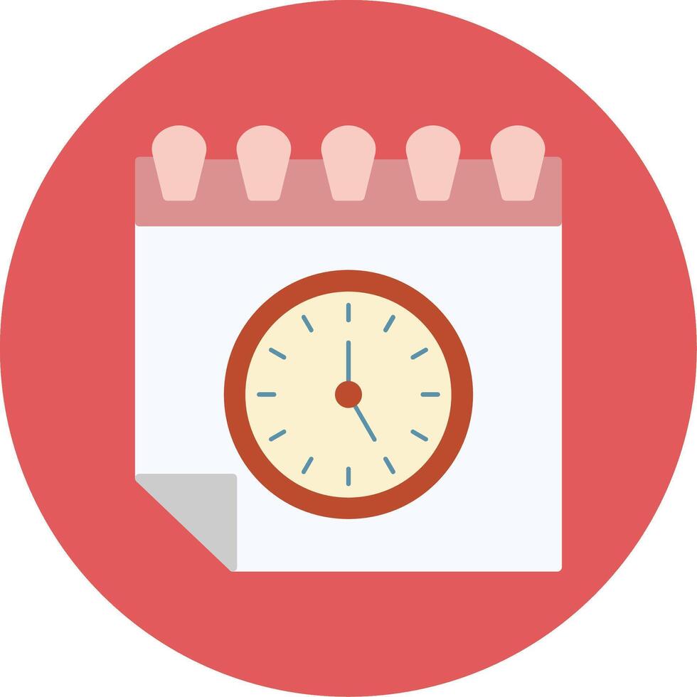 Calendar Flat Circle Icon vector