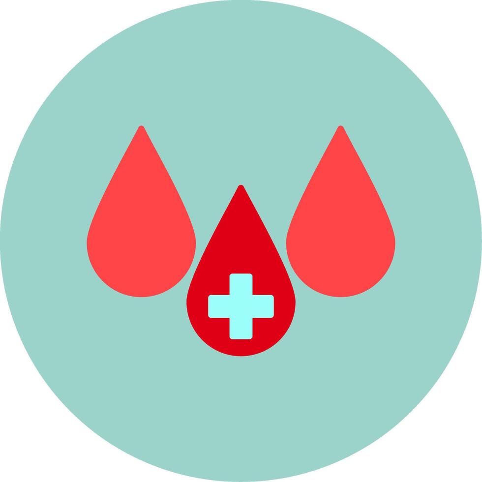 Blood Flat Circle Icon vector