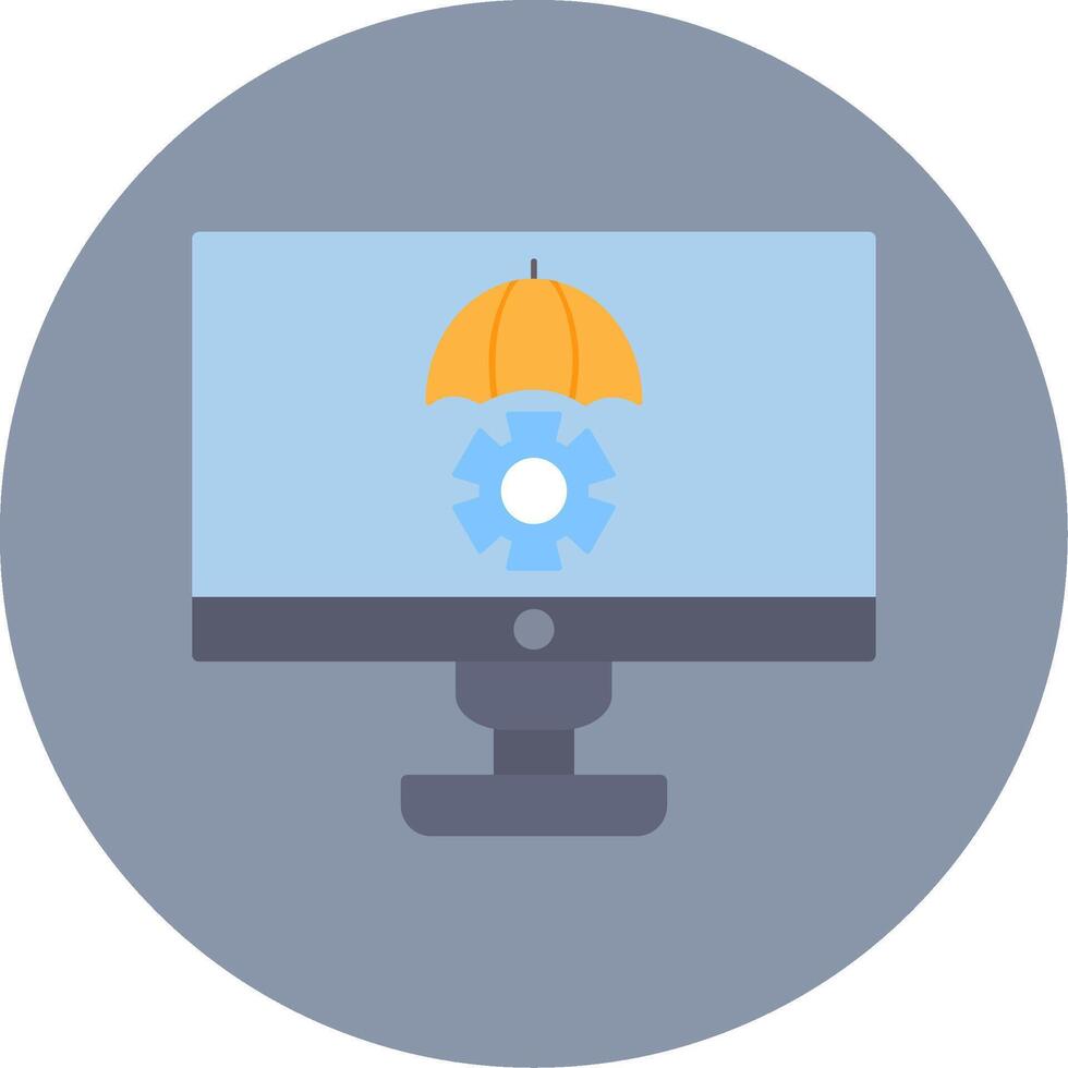 Risk Management Flat Circle Icon vector